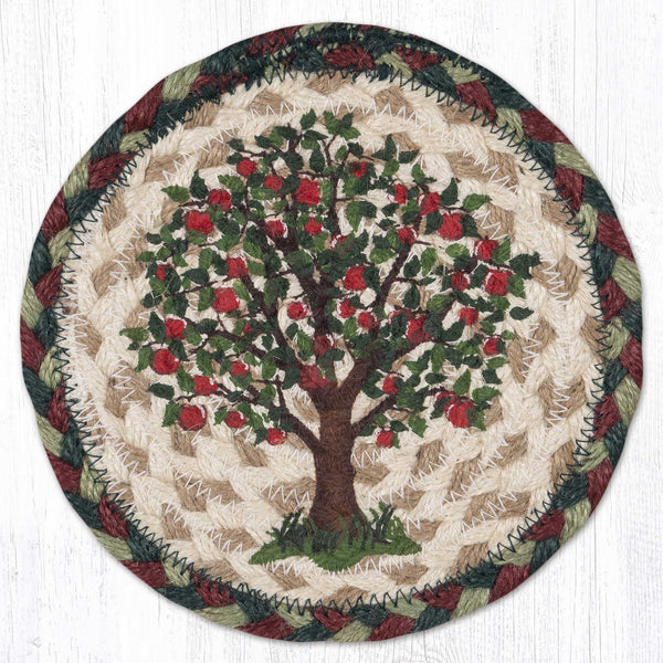 LC-801 Apple Tree Round Large Coaster 7"x7"