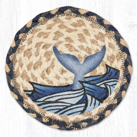 LC-868 Whale Tail Round Large Coaster 7"x7"