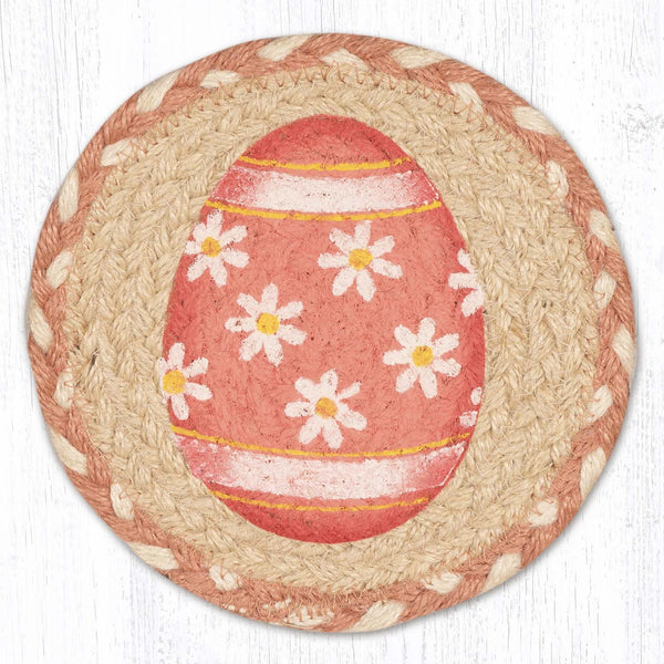 LC-878 Pink Egg Round Large Coaster 7"x7"