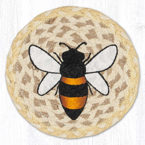 LC-880 Bee Happy Round Large Coaster 7"x7"