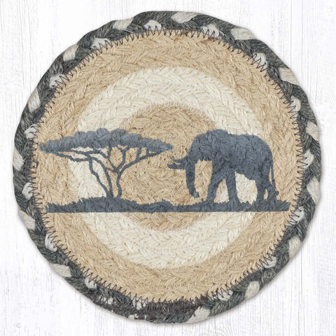LC-890 Elephant Round Large Coaster 7"x7"