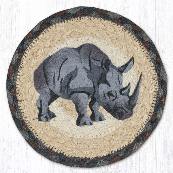 LC-895 Rhino Round Large Coaster 7"x7"