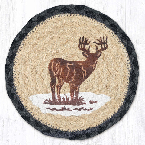 LC-895 Stag Round Large Coaster 7"x7"