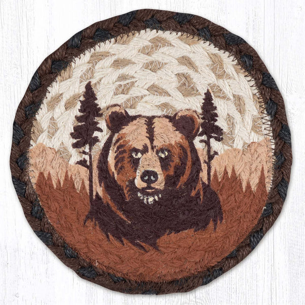 LC-899 Brown Bear Round Large Coaster 7"x7"