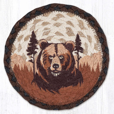 LC-899 Brown Bear Round Large Coaster 7"x7"