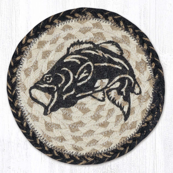 LC-9-93 Big Mouth Bass Round Large Coaster 7"x7"