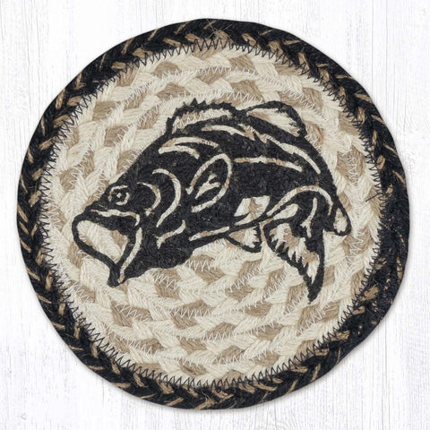LC-9-93 Big Mouth Bass Round Large Coaster 7"x7"