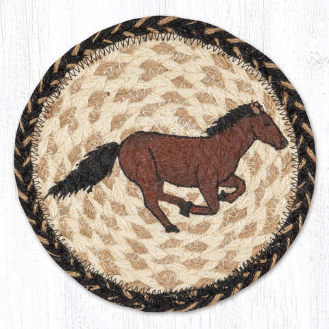 LC-9-93 Galloping Horse Round Large Coaster 7"x7"