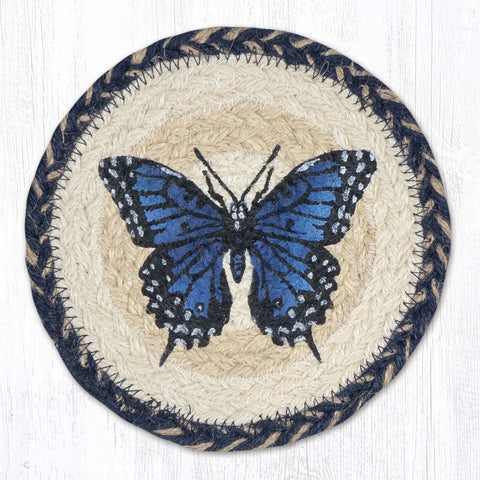LC-9-921 Blue Swallowtail Round Large Coaster 7"x7"