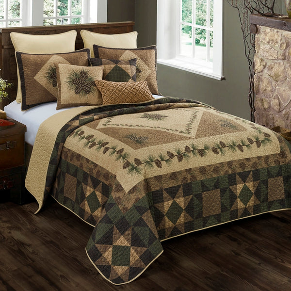Antique Pine Quilted Bedding Set - Donna Sharp