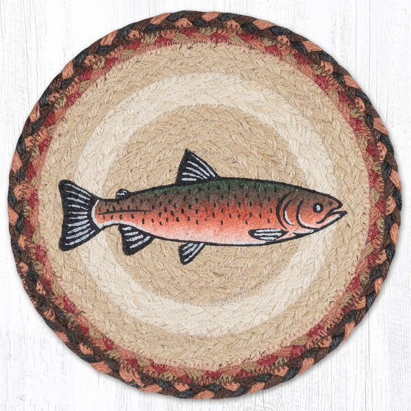 MSPR-10 Pink Salmon Printed Round Trivet 10"x10"
