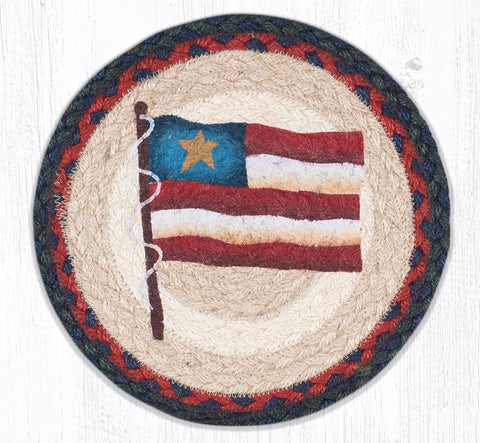 MSPR-15 Primitive Star Flag Printed Round Trivet 10"x10"