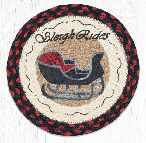 MSPR-19 Sleigh Rides Printed Round Trivet 10"x10"