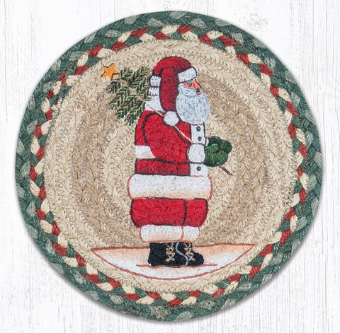MSPR-25 Santa Printed Round Trivet 10"x10"