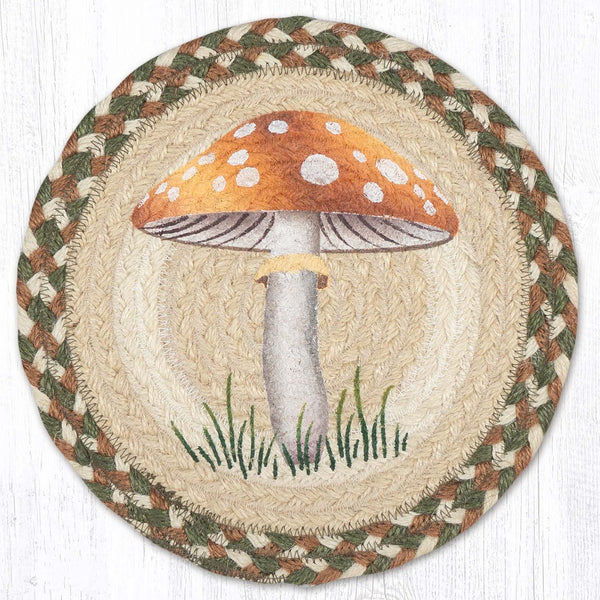 MSPR-40 Light Mushroom Printed Round Trivet 10"x10"