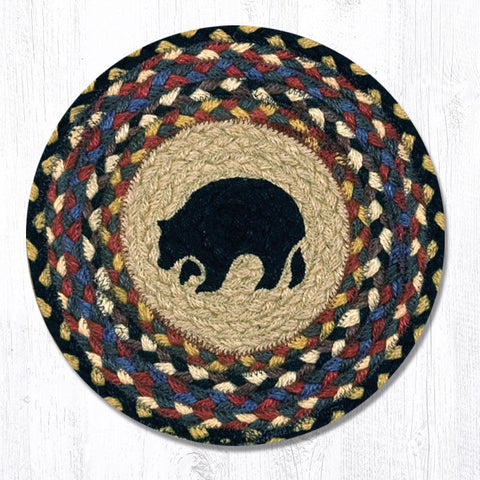 MSPR-43 Black Bear Printed Round Trivet 10"x10"
