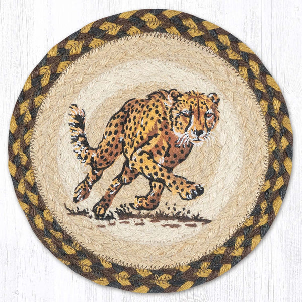 MSPR-51 Running Cheetah Printed Round Trivet 10"x10"