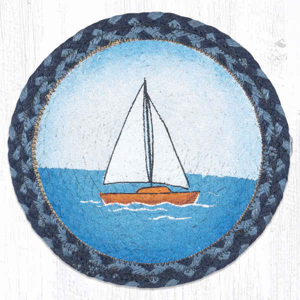 MSPR-62 Boat Printed Round Trivet 10"x10"