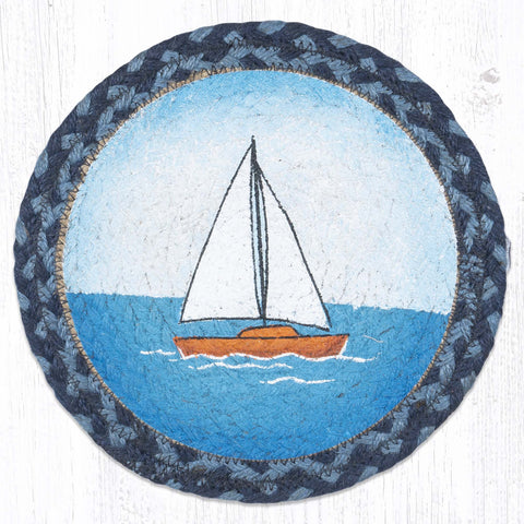 MSPR-62 Boat Printed Round Trivet 10"x10"