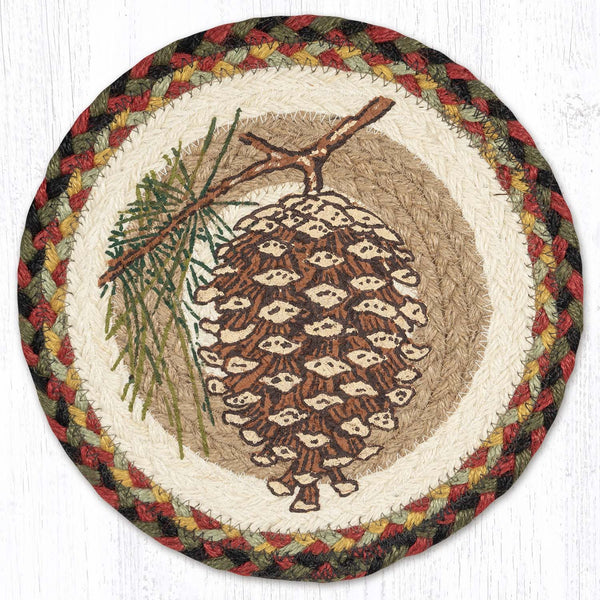 MSPR-81 Pinecone Printed Round Trivet 10"x10"
