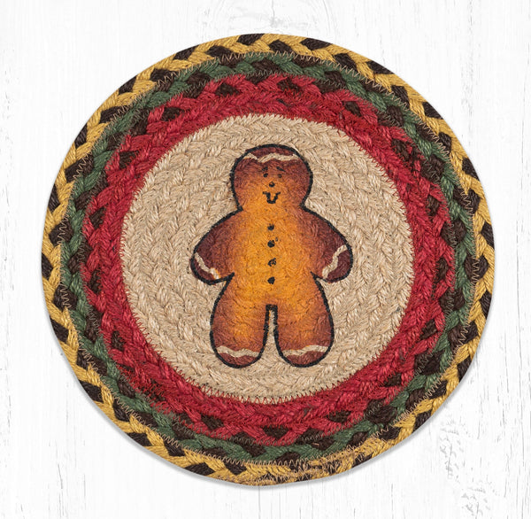 MSPR-111 Gingerbread Man Printed Round Trivet 10"x10"