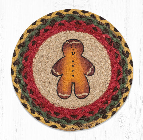 MSPR-111 Gingerbread Man Printed Round Trivet 10"x10"