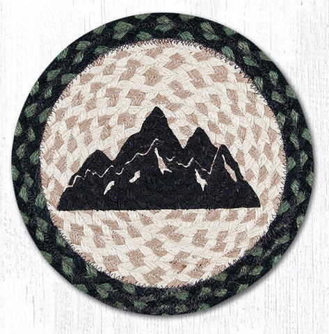MSPR-116 Mountain Silhouette Printed Round Trivet 10"x10"