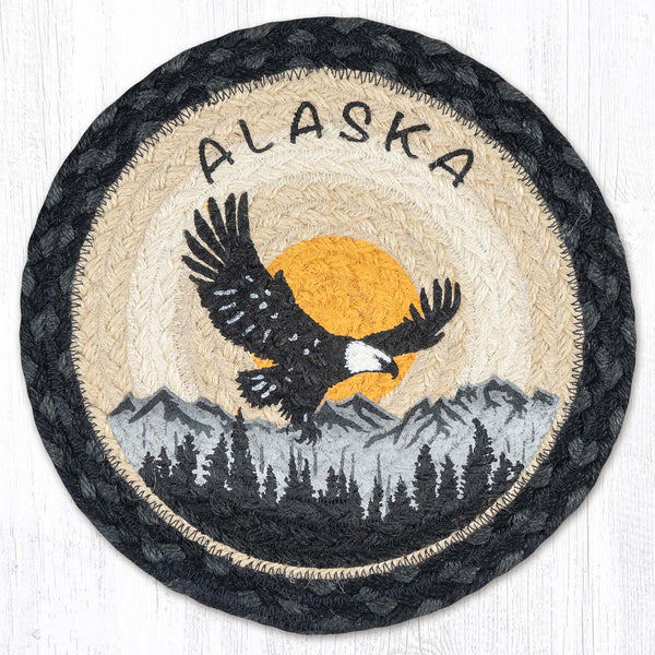 MSPR-238 Eagle Silhouette Printed Round Trivet 10"x10"