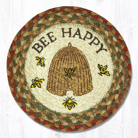 MSPR-300 Bee Happy Printed Round Trivet 10"x10"