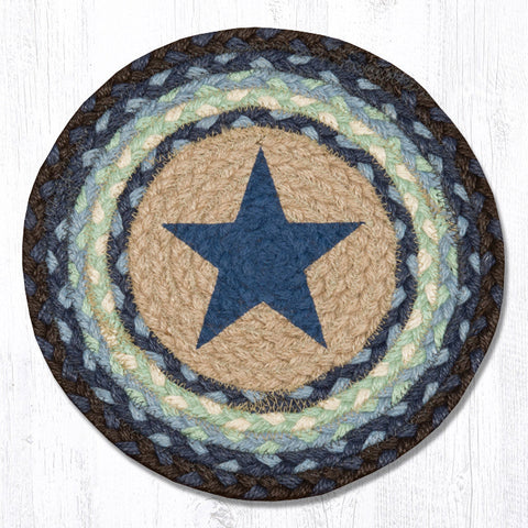 MSPR-312 Blue Star Printed Round Trivet 10"x10"