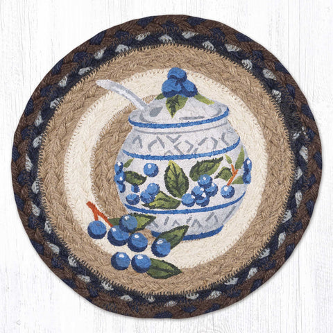 MSPR-312 Jam Jar Blueberry Printed Round Trivet 10"x10"