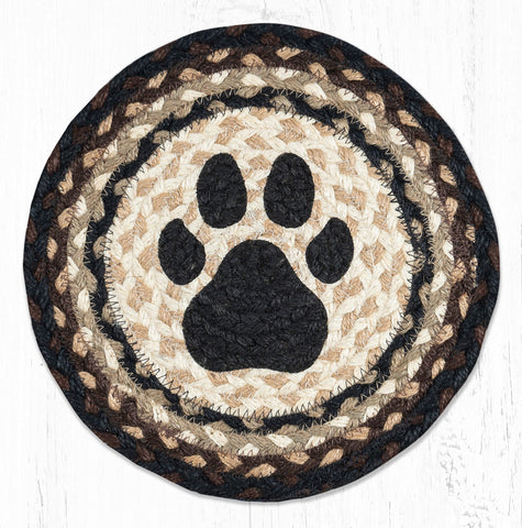MSPR-313 Dog Paw Printed Round Trivet 10"x10"