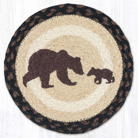 MSPR-313 Happy Bear Cub Printed Round Trivet 10"x10"
