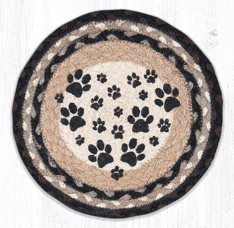 MSPR-313 Heart Paw Printed Round Trivet 10"x10"