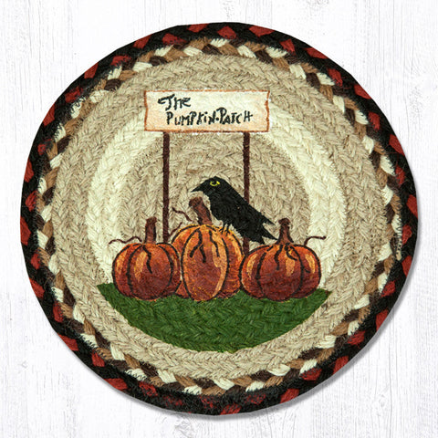 MSPR-319 Pumpkin Patch Printed Round Trivet 10"x10"
