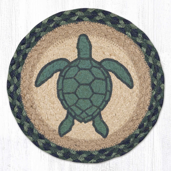 MSPR-359 Aqua Turtle Printed Round Trivet 10"x10"