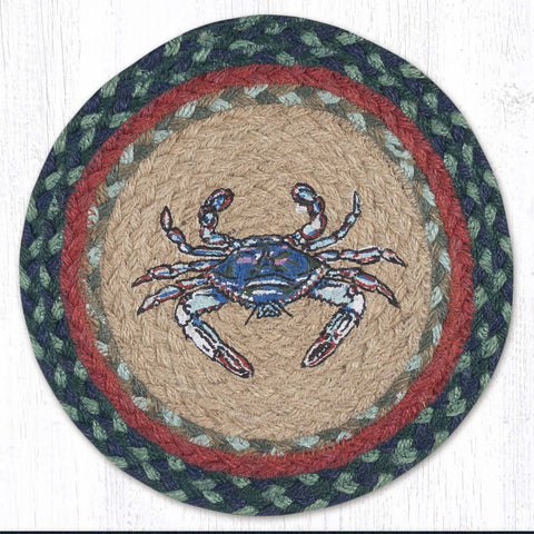 MSPR-359 Blue Crab Printed Round Trivet 10"x10"