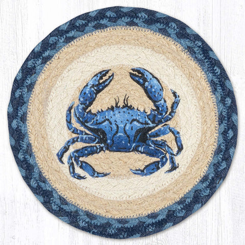 MSPR-362 Crab Dark Blue Printed Round Trivet 10"x10"