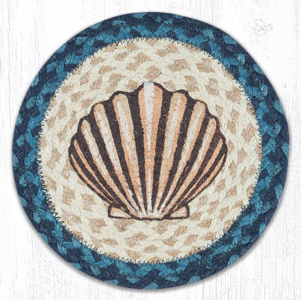 MSPR-362 Scallop Printed Round Trivet 10"x10"
