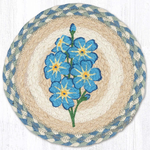 MSPR-363 Forget Me Not Printed Round Trivet 10"x10"