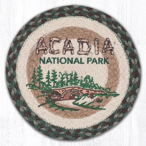 MSPR-377 Acadia Bridge Printed Round Trivet 10"x10"