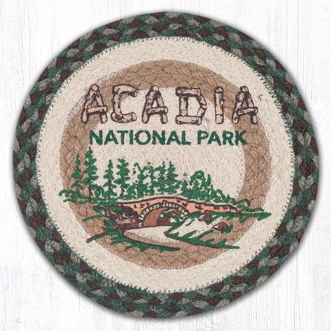 MSPR-377 Acadia Bridge Printed Round Trivet 10"x10"