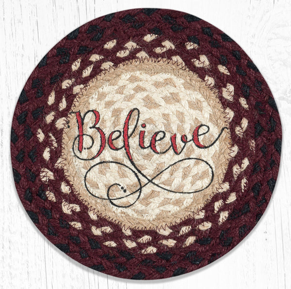 MSPR-395 Believe Printed Round Trivet 10"x10"