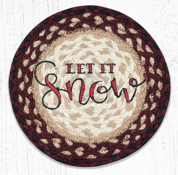 MSPR-395 Let It Snow Printed Round Trivet 10"x10"