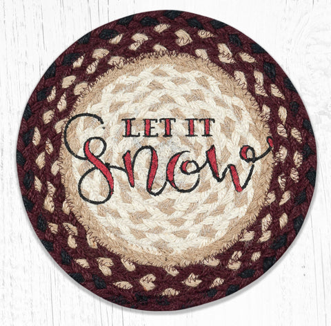MSPR-395 Let It Snow Printed Round Trivet 10"x10"
