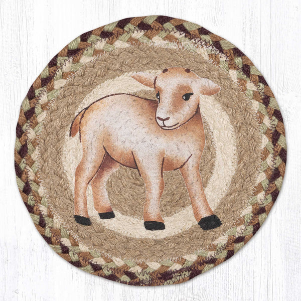 MSPR-413 Kid Goat Printed Round Trivet 10"x10"