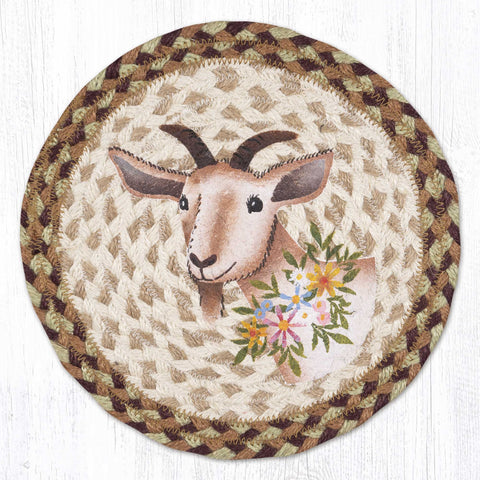 MSPR-413 Nanny Goat Printed Round Trivet 10"x10"