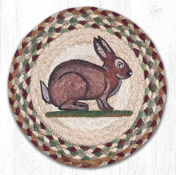 MSPR-413 Vintage Rabbit Printed Round Trivet 10"x10"