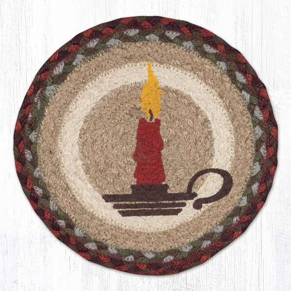 MSPR-417 Christmas Candle Printed Round Trivet 10"x10"