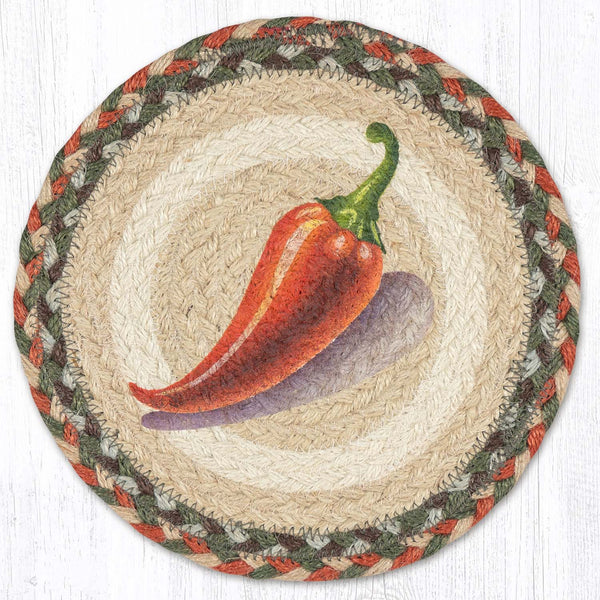 MSPR-417 Chili Pepper Printed Round Trivet 10"x10"